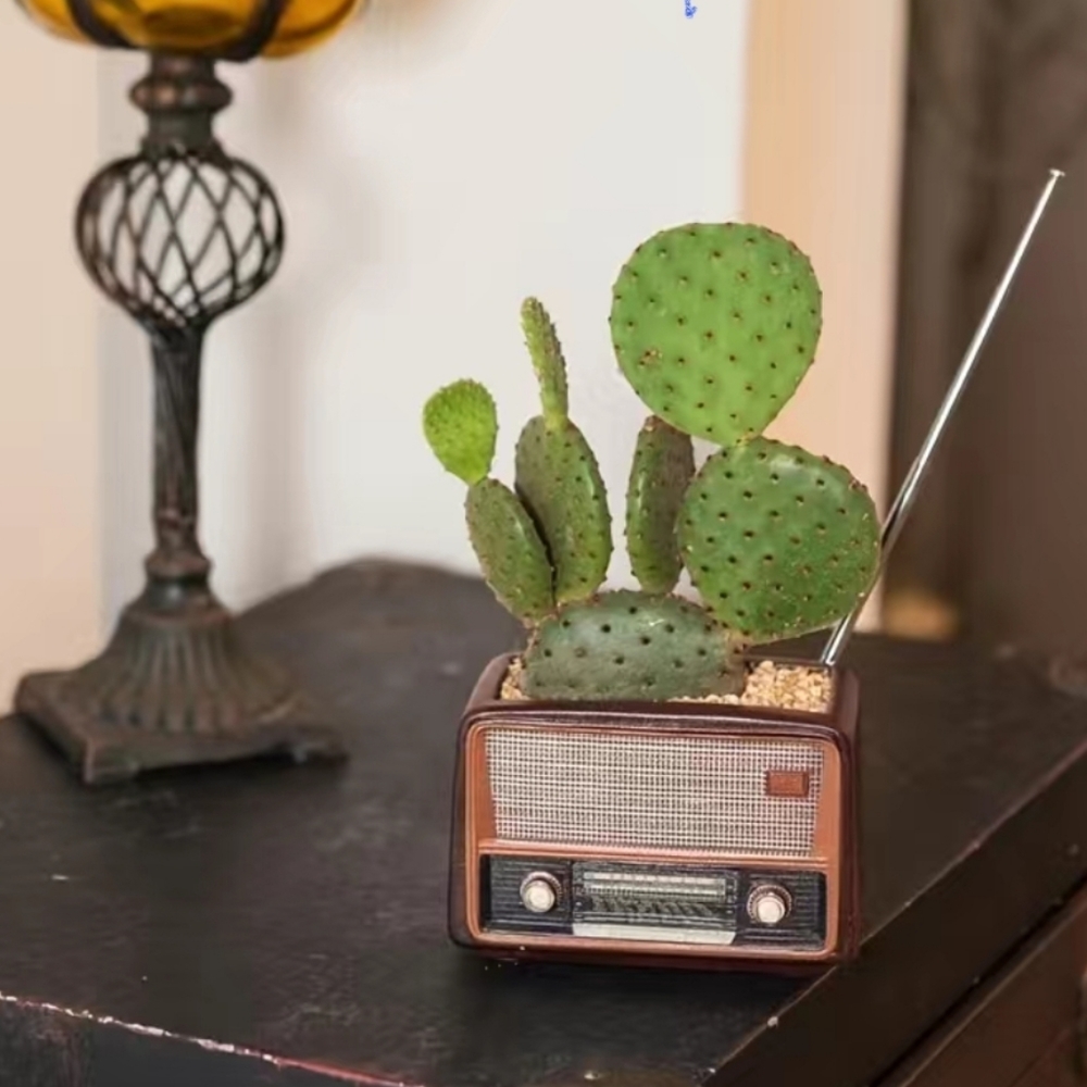 📻 Retro Radio Planter